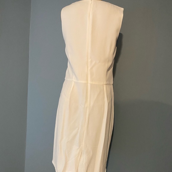 Theory White Faux Wrap Draped Dress - Picture 8 of 8